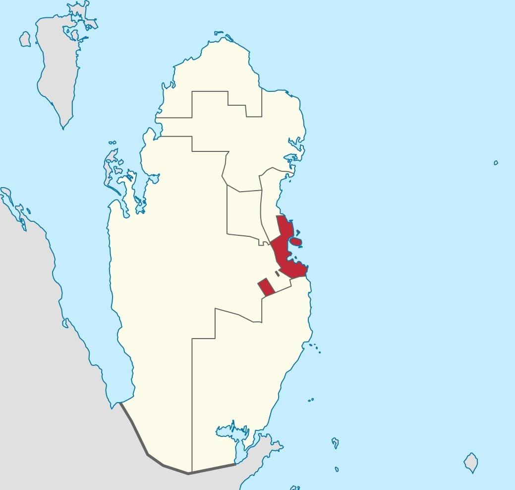 Térkép doha katar hely a világon