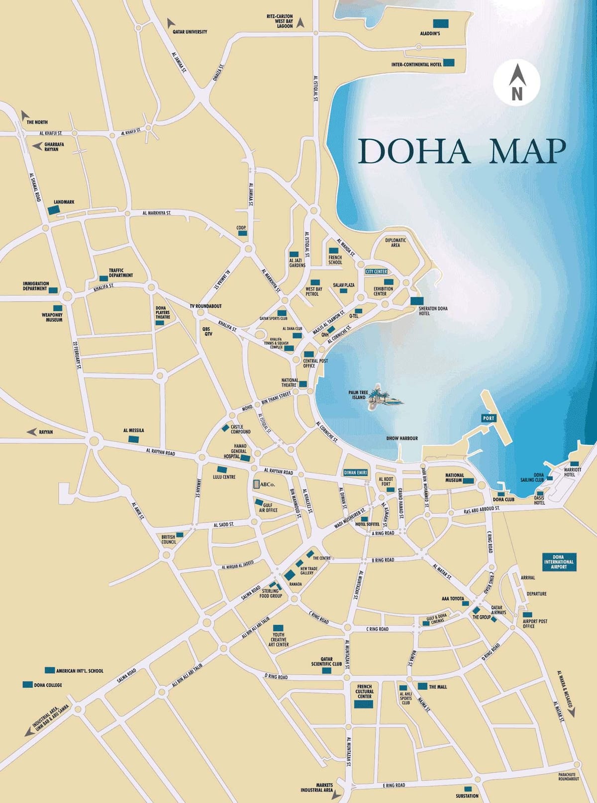 Térkép doha, katar