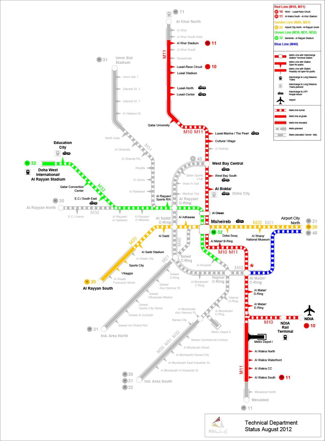 katar metró térkép