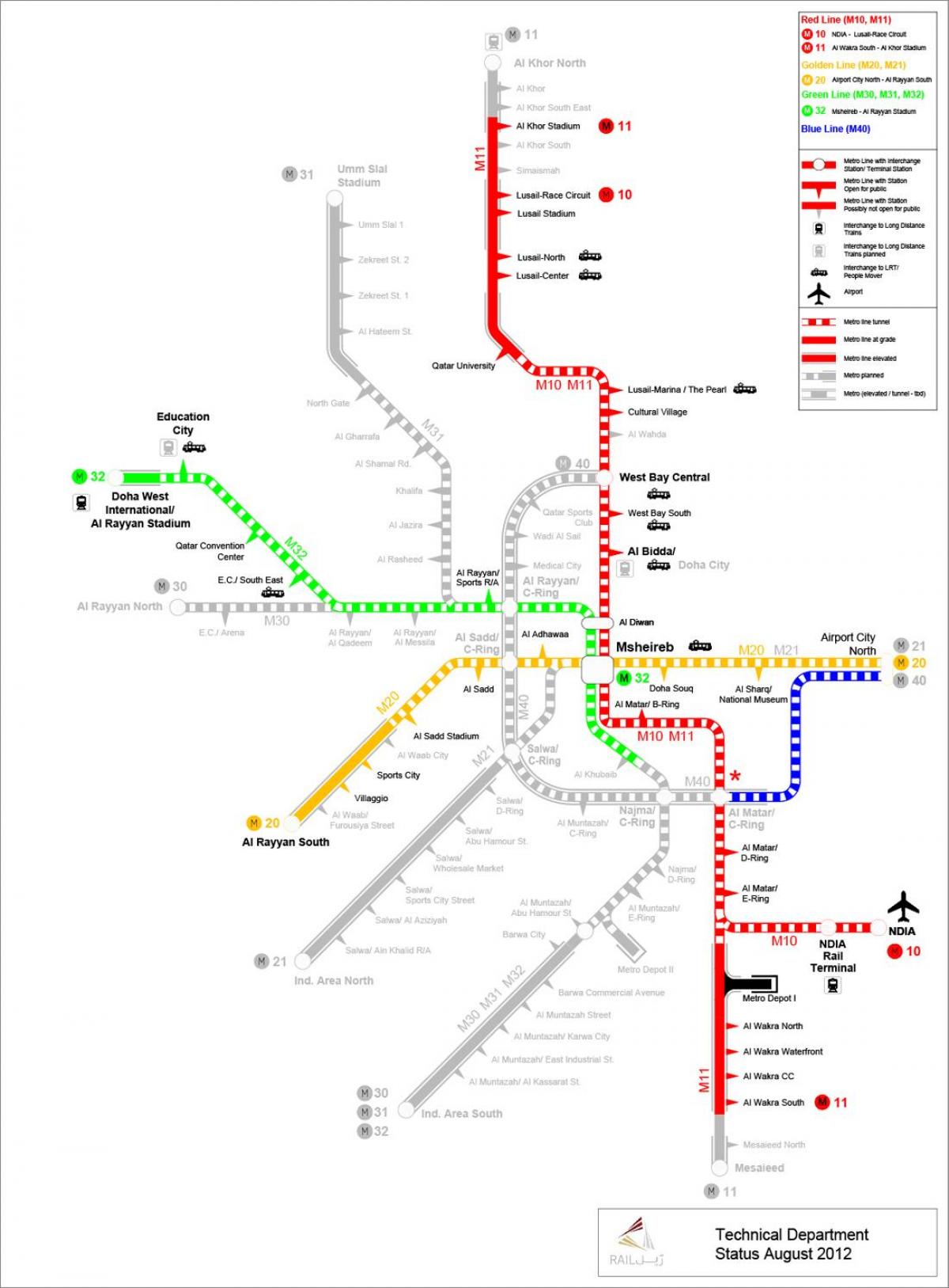 katar metró térkép