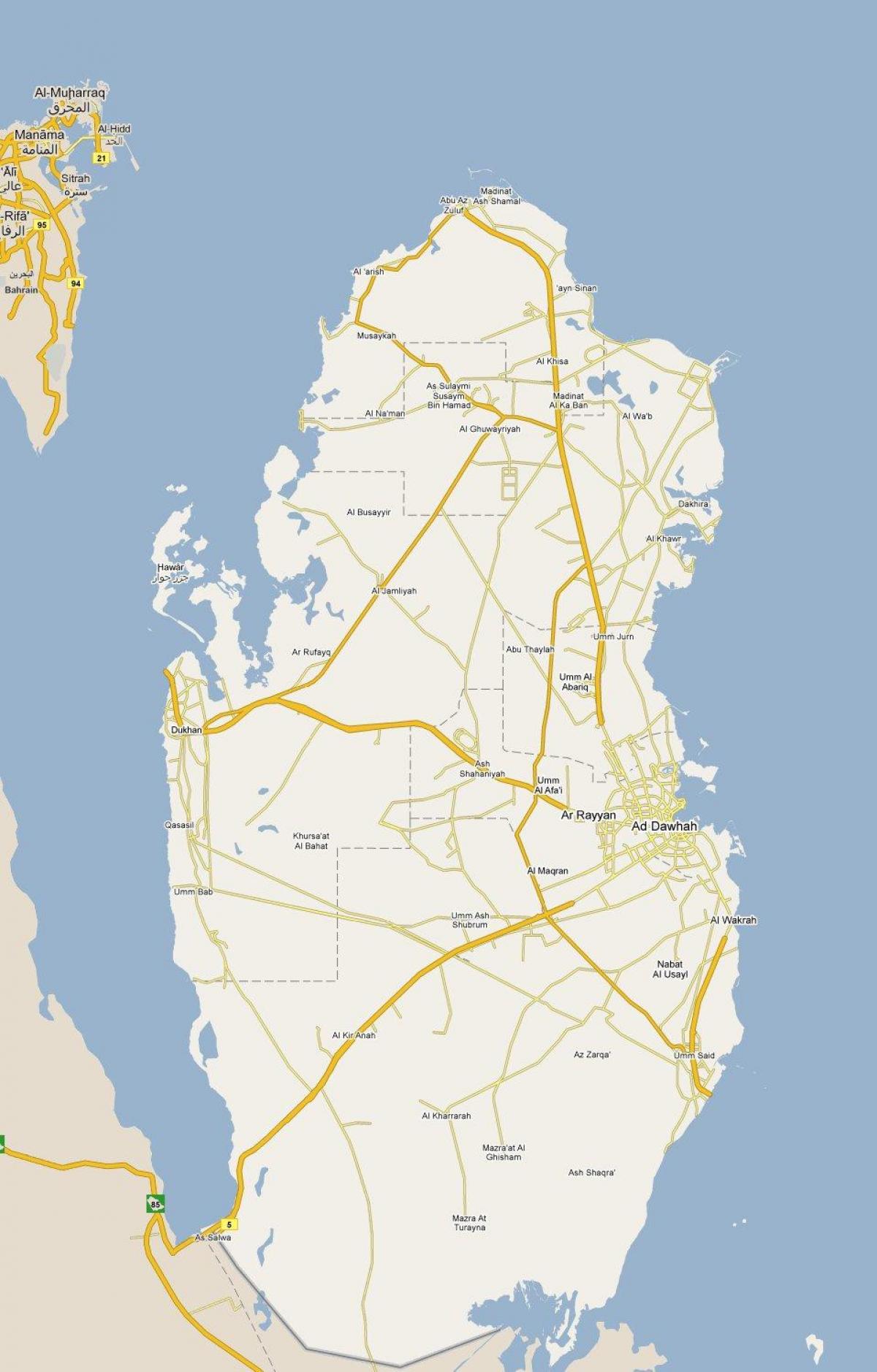 térkép mutatja katar