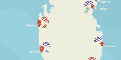 Al ghariya strand katar térkép